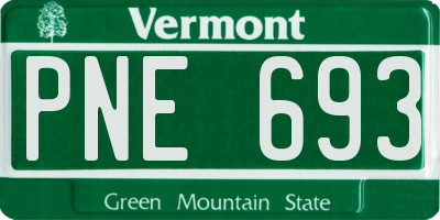 VT license plate PNE693