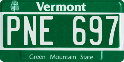 VT license plate PNE697
