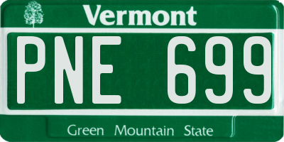 VT license plate PNE699