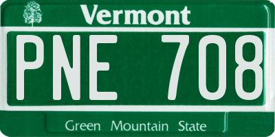 VT license plate PNE708