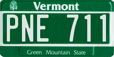VT license plate PNE711
