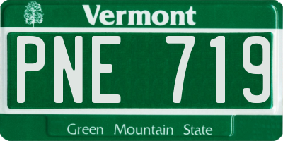 VT license plate PNE719