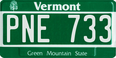 VT license plate PNE733