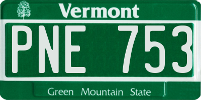 VT license plate PNE753