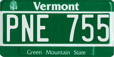VT license plate PNE755