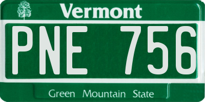 VT license plate PNE756
