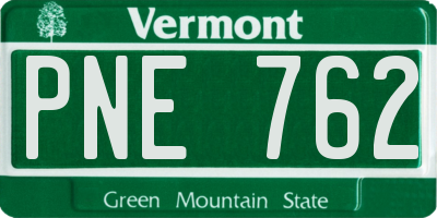 VT license plate PNE762