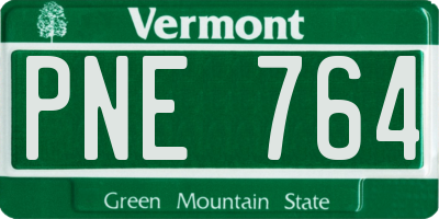 VT license plate PNE764