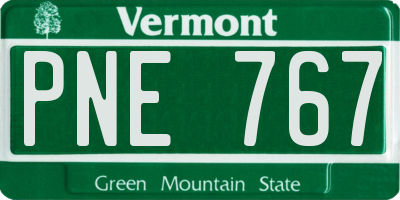 VT license plate PNE767