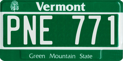 VT license plate PNE771