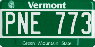VT license plate PNE773