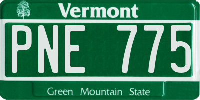 VT license plate PNE775