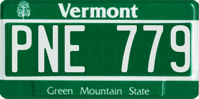 VT license plate PNE779