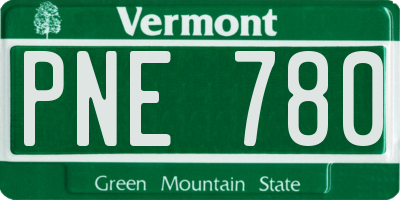 VT license plate PNE780