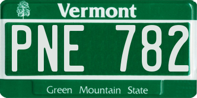 VT license plate PNE782