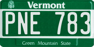 VT license plate PNE783