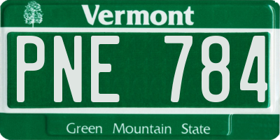 VT license plate PNE784