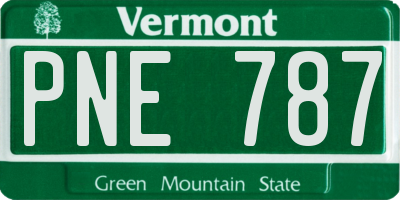 VT license plate PNE787