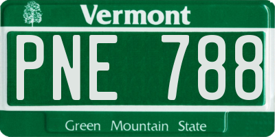 VT license plate PNE788