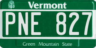 VT license plate PNE827