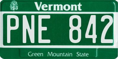 VT license plate PNE842