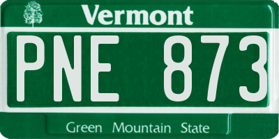 VT license plate PNE873