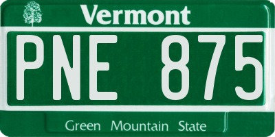 VT license plate PNE875