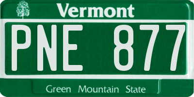 VT license plate PNE877