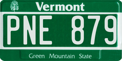 VT license plate PNE879