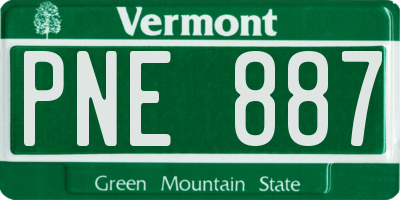 VT license plate PNE887