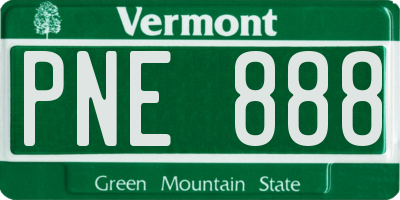 VT license plate PNE888