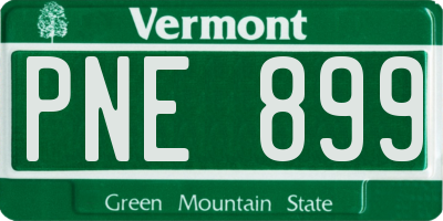 VT license plate PNE899