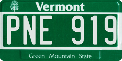 VT license plate PNE919