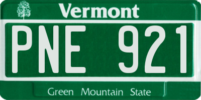 VT license plate PNE921