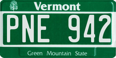 VT license plate PNE942