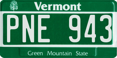 VT license plate PNE943