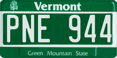VT license plate PNE944