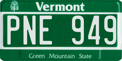 VT license plate PNE949