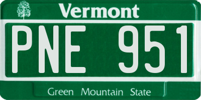 VT license plate PNE951