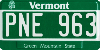VT license plate PNE963
