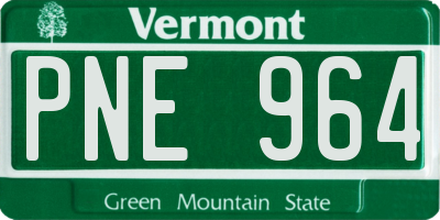 VT license plate PNE964
