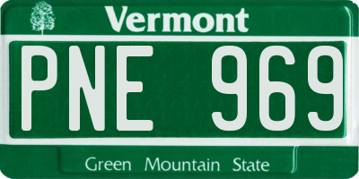 VT license plate PNE969