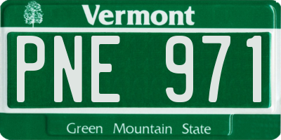 VT license plate PNE971
