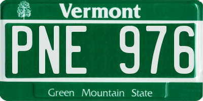 VT license plate PNE976