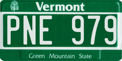 VT license plate PNE979
