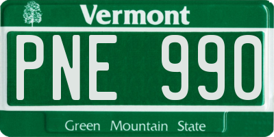 VT license plate PNE990