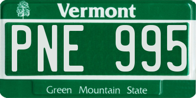 VT license plate PNE995