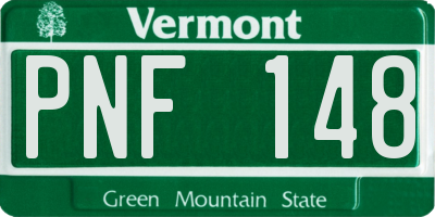 VT license plate PNF148