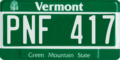 VT license plate PNF417