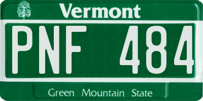VT license plate PNF484